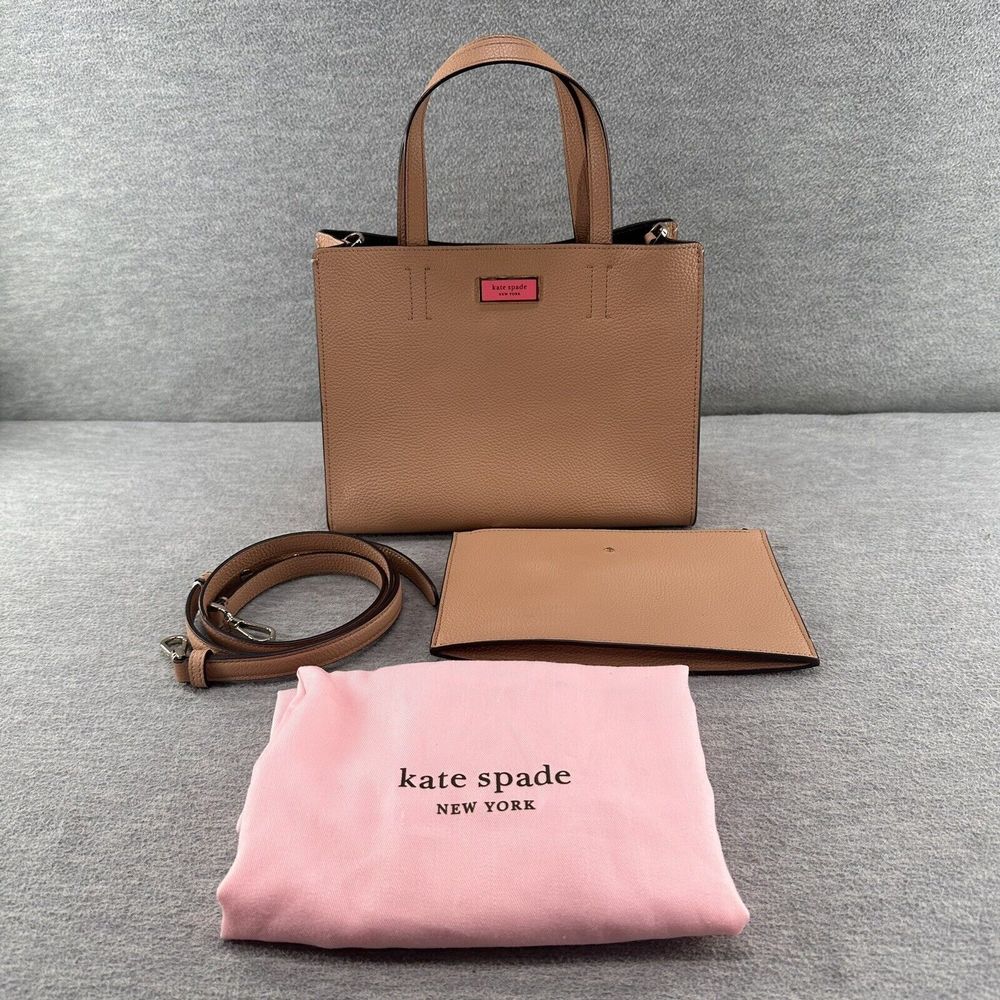 Kate Spade Sam in Light Fawn Leather Medium Satchel (PU2)